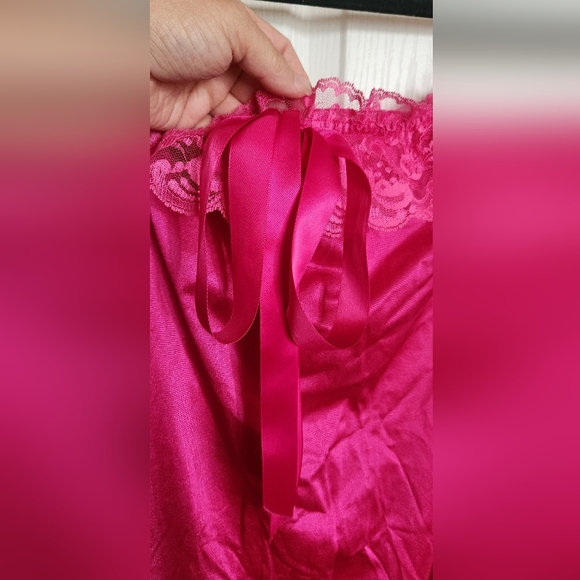 Vintage Pink Nightgown Maxi Off Shoulder Romantic XL To Plus Size - Picture 2 of 10